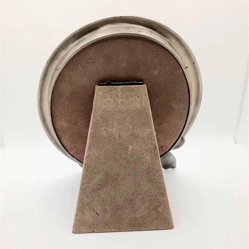 Seagull Pewter Bow Ribbon Oval 5x7 Photo Frame Portrait Freestanding 1989 *see n